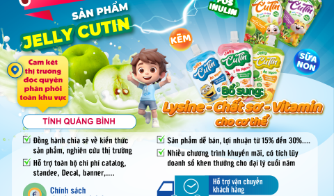 TÌM ĐẠI LÝ TỈNH PHÂN PHỐI ĐỘC QUYỀN SẢN PHẨM JELLY CUTIN - QUẢNG BÌNH